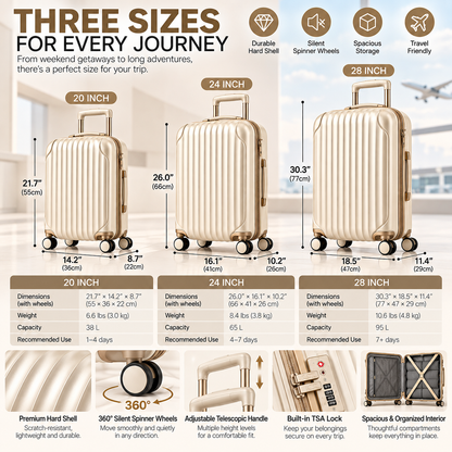 Aurora Rib Carry-On Suitcase