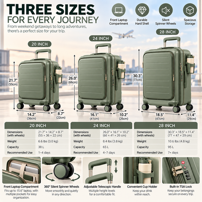 Sage Smart Organizer Suitcase